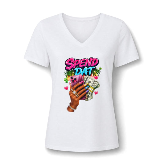 Spend Dat V-Neck Tee — Graphic T-Shirt